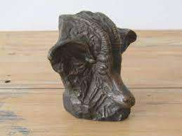 SIGNED!! KEITH CALDER `ROAN ANTELOPE HEAD` BRONZE SCULPTURE IN EXCELLENT CONDITION