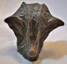 SIGNED!! KEITH CALDER `ROAN ANTELOPE HEAD` BRONZE SCULPTURE IN EXCELLENT CONDITION
