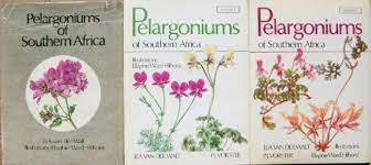 SCARCE!! SIGNED!! 3 VOLUMES !! `PELARGONIUMS OF SOUTHERN AFRICA` JJA VAN DER WALT ET AL