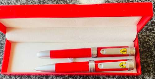 FERRARI ARTENA FOUNTAIN PEN AND BALLPOINT PEN IN BOX
