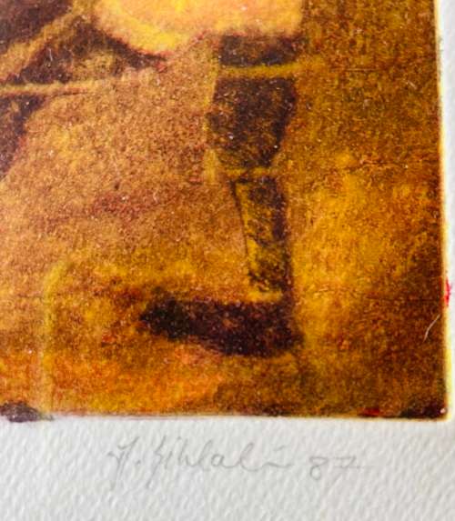 SCARCE!! DURANT SIHLALI SIGNED LIMITED  EDITION PRINT `THE TWO HUNTERS`