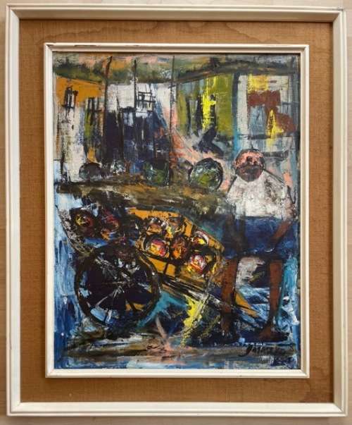 SIGNED!! JOE MASEKO OIL PAINTING IN GOOD CONDITION