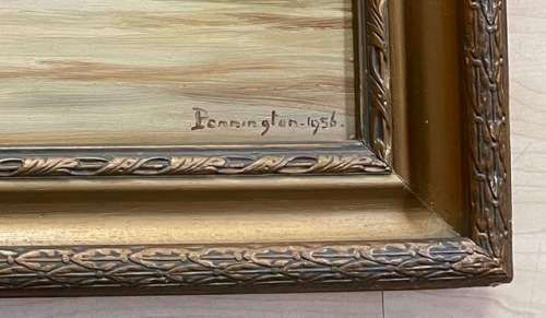 SIGNED IN 1956!! REG PENNINGTON PAINTING, TITLED `TUGELA RIVER NATAL` VIBRANT LANDSCAPE