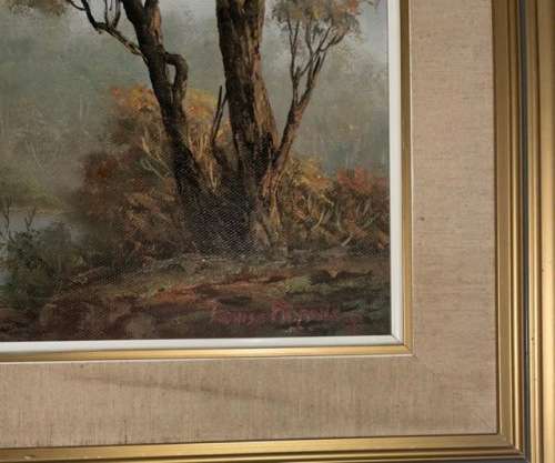 SIGNED IN 1995!! LOUISE REPSOLD PAINTING, VIBRANT LANDSCAPE