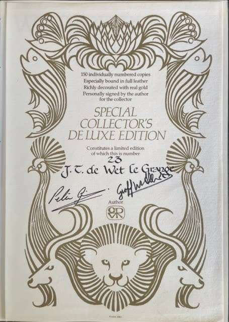 DELUXE DOUBLE SIGNED! WATERBIRDS OF SOUTHERN AFRICA BY P GINN & G MCILLERON NUMBERED 23/150