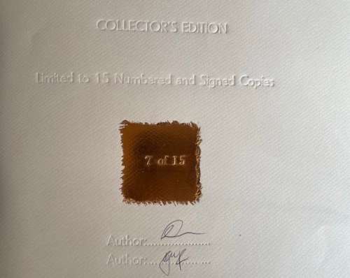DOUBLE SIGNED!! DELUXE EDITION `VILLA IN BRONZE` LEATHERBOUND, NUMBERED 7/15 IN FINE SLIPCASE