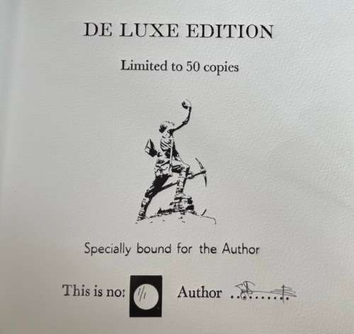 SIGNED!! DELUXE EDITION `ODE TO THE MINER` BY SAS KLOPPERS LEATHERBOUND, NUMBERED 1/1