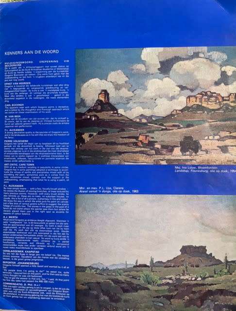 SIGNED!!! SCARCE GREGOIRE BOONZAIER, EXHIBITION CATALOGUE, UNIVERSITY OF THE ORANGE FREE STATE