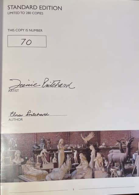 DOUBLE SIGNED! `TIENIE PRITCHARD SCULPTOR OF THE NUDE A NARRATIVE` BY ELNA PRITCHARD NUMBERED 70/280