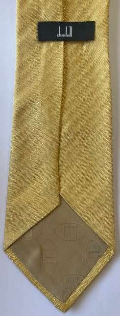 ORIGINAL YELLOW DUNHILL MENS PURE SILK TIE