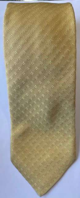 ORIGINAL YELLOW DUNHILL MENS PURE SILK TIE