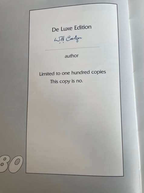 SIGNED!! DELUXE EDITION `WH COETZER 80`, LEATHER BOUND, FIRST EDITION, NUMBERED 68 OUT OF 1000 COPIE
