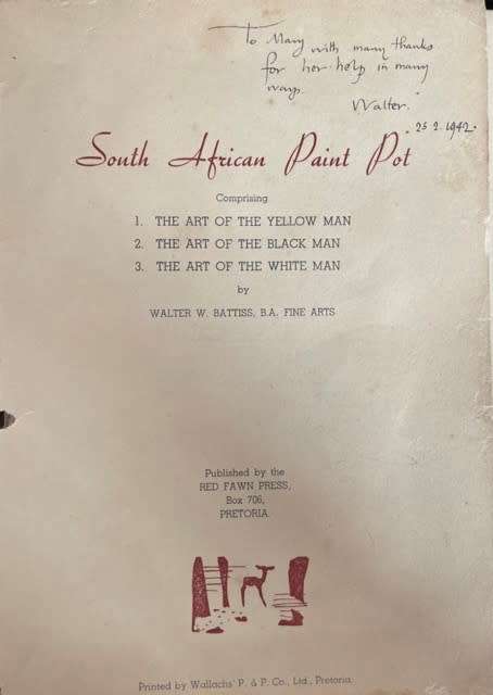 SIGNED IN 1942! SOUTH AFRICAN PAINT POT BY WALTER BATTISS, NUMBERED 490/500