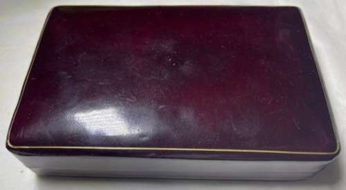 FINE GENUINE LEATHER DOUBLE PLAYER CARD HOLDER, UNUSED. MADE IN ITALY