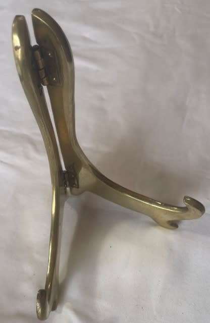 DOUBLE SET OF BOOK STANDS (BRASS AND SILVER)
