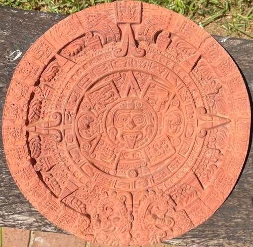 TERRACOTTA MAYAN CALENDAR - IN VERY GOOD CONDITION
