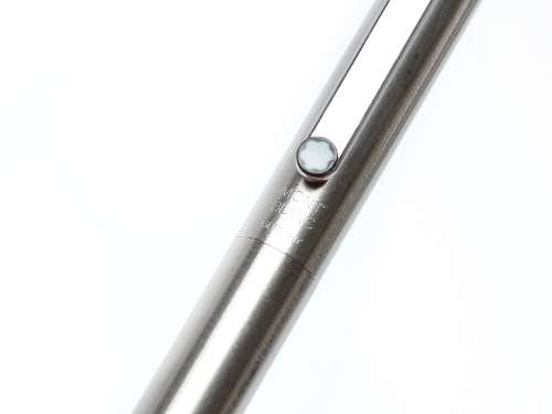 MONT BLANC SILVER NOBLESSE SLIMLINE BALLPOINT PEN IN EXCELLENT CONDITION WITH WORKING REFILL