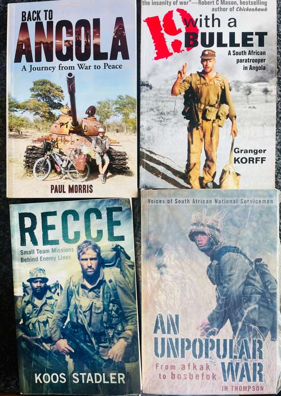 1 SET OF 15 BOOKS SOUTH AFRICAN MILITARY RELATED, RECCE, BORDER WARS, SADF, AVIATION ETC.