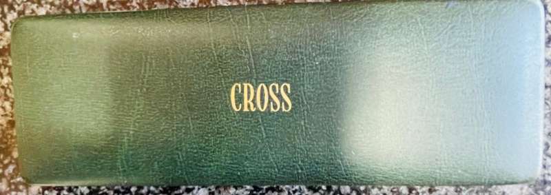 CROSS PEN 14K GOLDPLATED WITH DIAMOND ON CLIP IN BOX