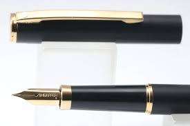 VINTAGE SHEAFFER - MATTE BLACK 260 BROAD WITH GOLD TRIM FOUNTAIN PEN WHITE DOT IN BOX