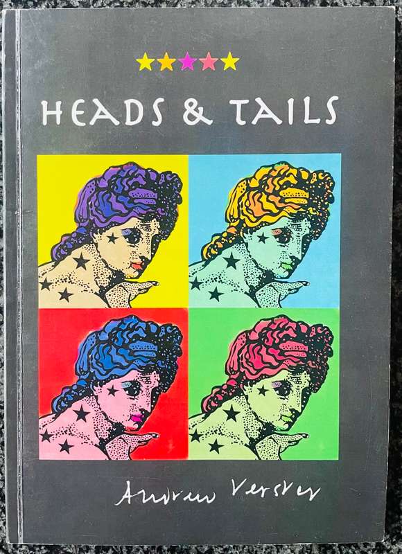 DOUBLE SIGNED !! ANDREW VERSTER `HEADS & TAILS` CONTAINS LINE DRAWINGS BY ANDREW VERSTER