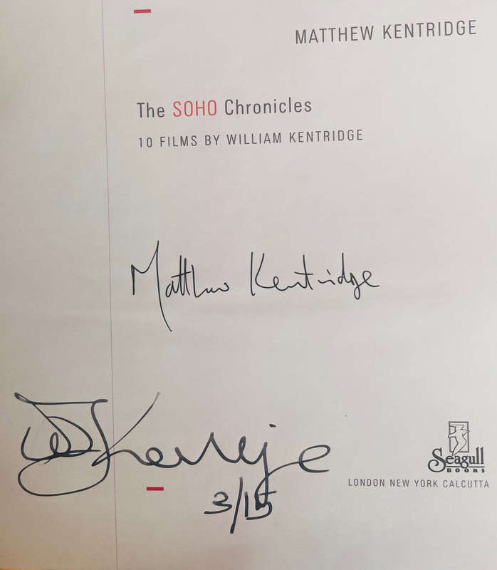 DOUBLE SIGNED!! WILLIAM KENTRIDGE `THE SOHO CHRONICLES - 10 FILMS BY WILLIAM KENTRIDGE`