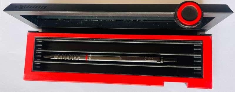 ROTRING 400 DUO MULTI BALLPOINT PEN & 0,5 MM PENCIL IN GUN METAL GREY FINISH IN BOX