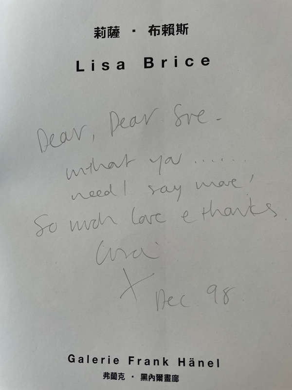 SIGNED!! LISA BRICE PUBLISHED BY GALERIES FRANK HANEL, FRANKFURT