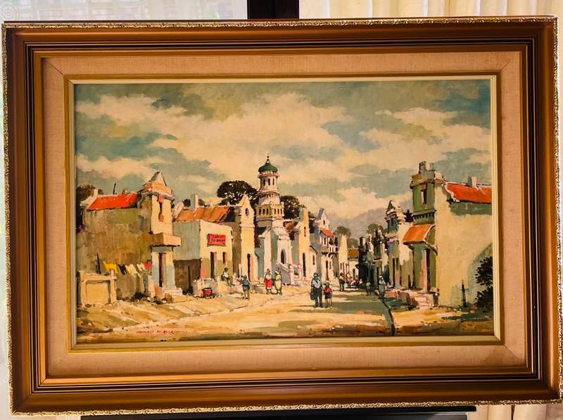`DISTRICT 6` BY JOHNNIE DE KOCK` OIL PAINTING
