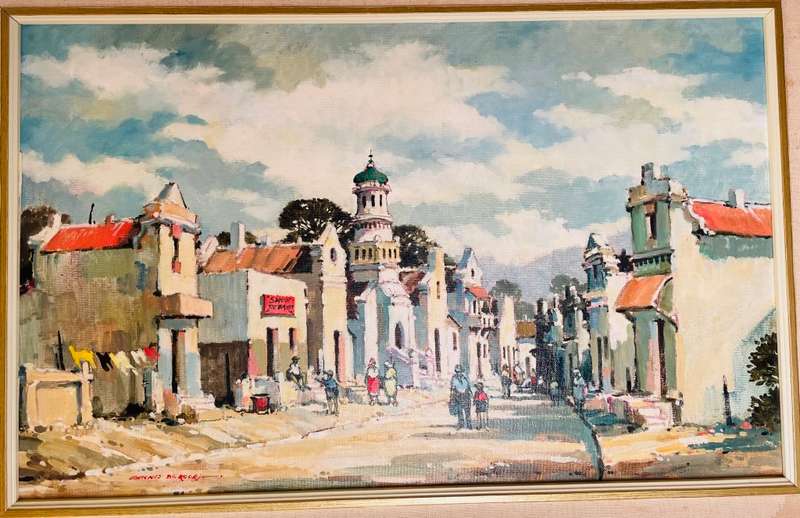 `DISTRICT 6` BY JOHNNIE DE KOCK` OIL PAINTING