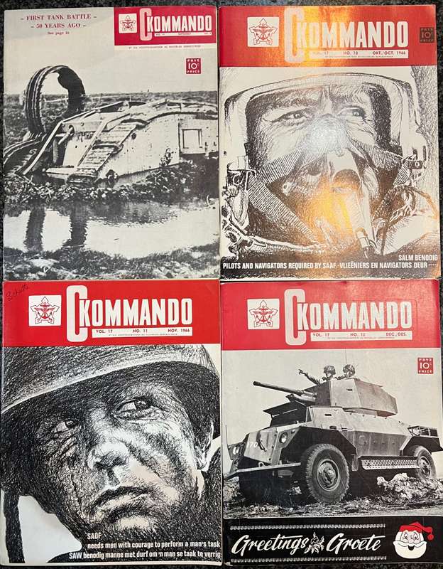 COLLECTION OF 131 KOMMANDO/COMMANDO SADF MAGAZINES - 1949 TO 1968