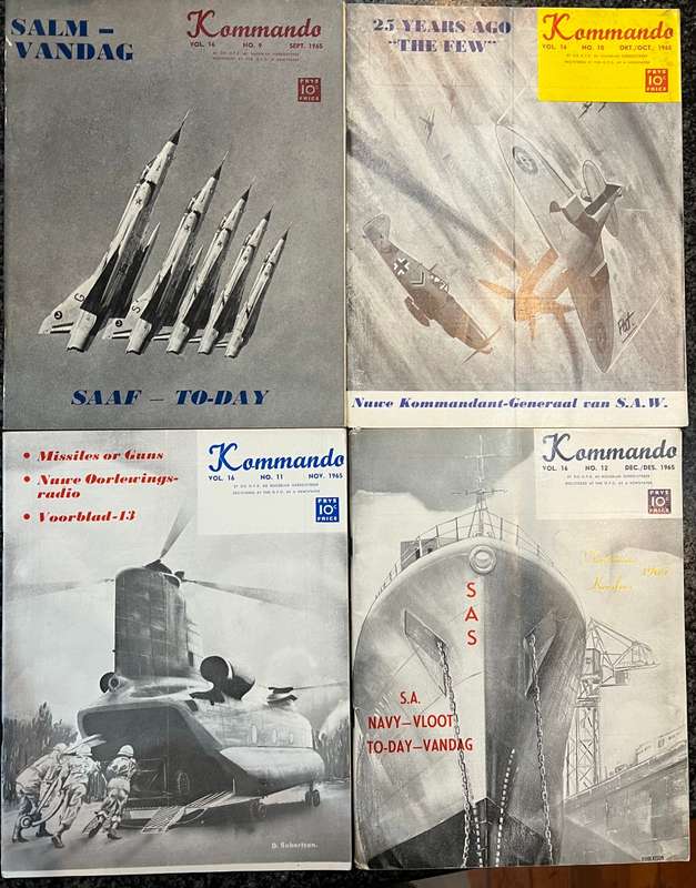 COLLECTION OF 131 KOMMANDO/COMMANDO SADF MAGAZINES - 1949 TO 1968