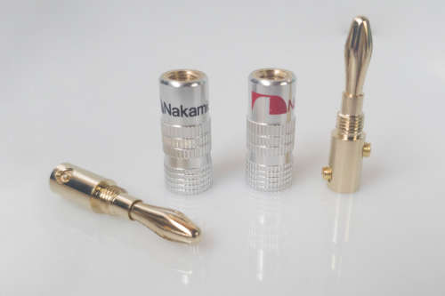 Nakamichi 4mm Banana Plug 24K Gold Pure Copper Adapter PAIR