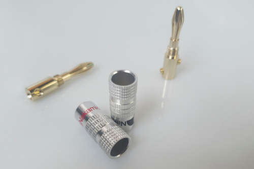 Nakamichi 4mm Banana Plug 24K Gold Pure Copper Adapter PAIR