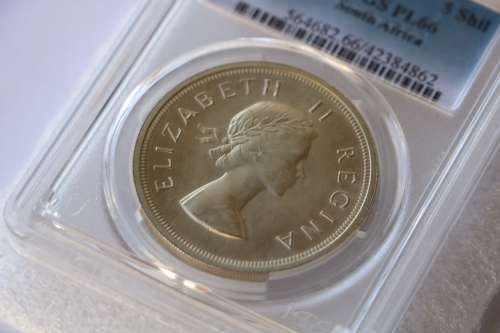 1959 5 Shiling PCGS PL66