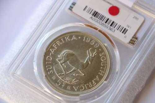 1959 5 Shiling PCGS PL66
