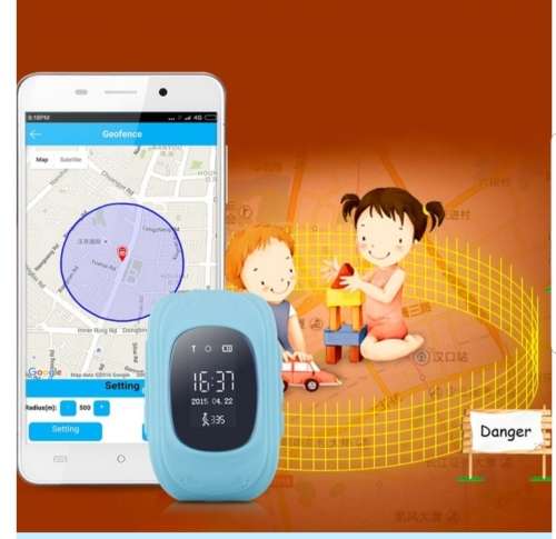 Q50 Children's GPS Smart Watch - Light Blue/Pink