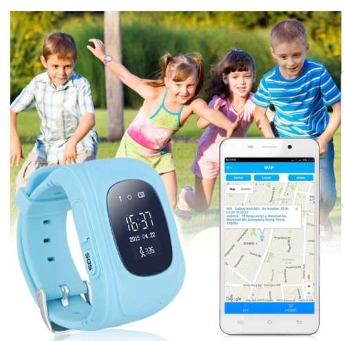 Q50 Children's GPS Smart Watch - Light Blue/Pink