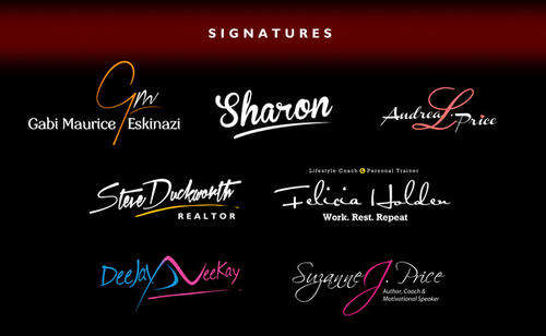 Need a logo? We design the best and professional stylish personal SIGNATURE logos!