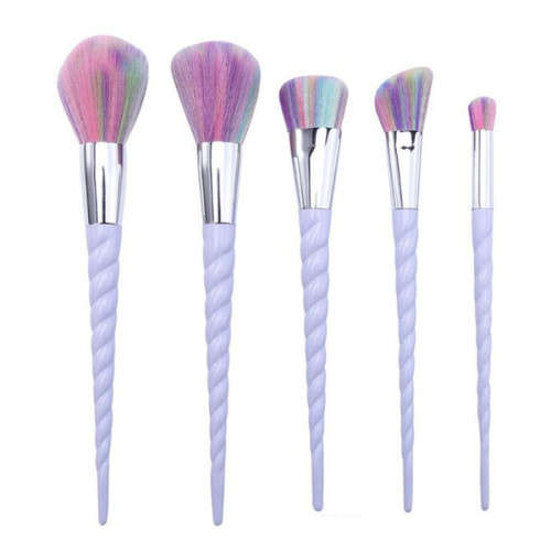 5pcs/set Unicorn Face Eyeliner Brush Thread Cosmetic Make Up Flat Brushes Set Makeup