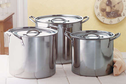 ** Read B4 Bidding ** Stainless Steel Stock Pot Set - Kitchen Essentials Collection