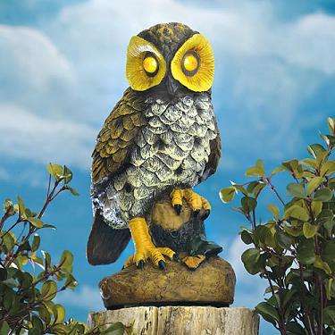 Motion-Activated Garden Owl