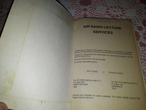 Radio and General Procedures for Pilots    1984/1985   Roy Vogel