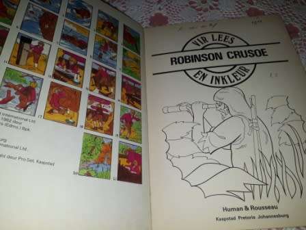 Robinson Crusoe  . Vir Lees en Inkleur