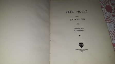 Klos Hulle  JF Holleman