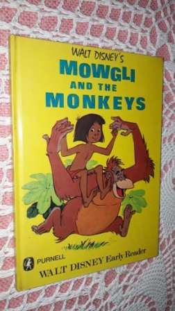 2 x Walt Disney books, Mowgli and the monkeys , The Jungle Book 2