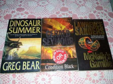 Bundle of 3 books,McNally`s Gamble Dinosaur Summer ,Condition Black