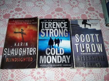 Bundle of 3 books,Blindsighted ,Cold Monday,Reversible Errors