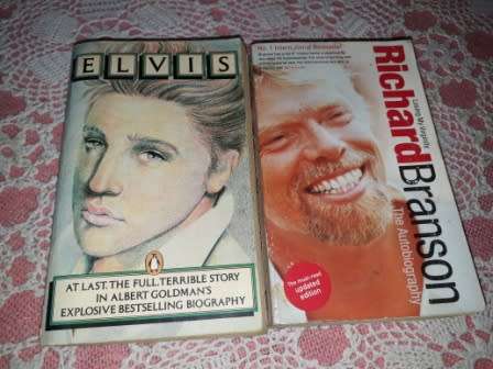Richard Branson The Autobiography   and  Elvis The Full,Terrible Story