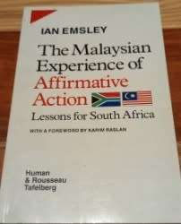 The Malaysian Experience of Affirmative Action, ian Emsley